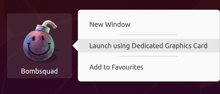 Launch on GPU context menu